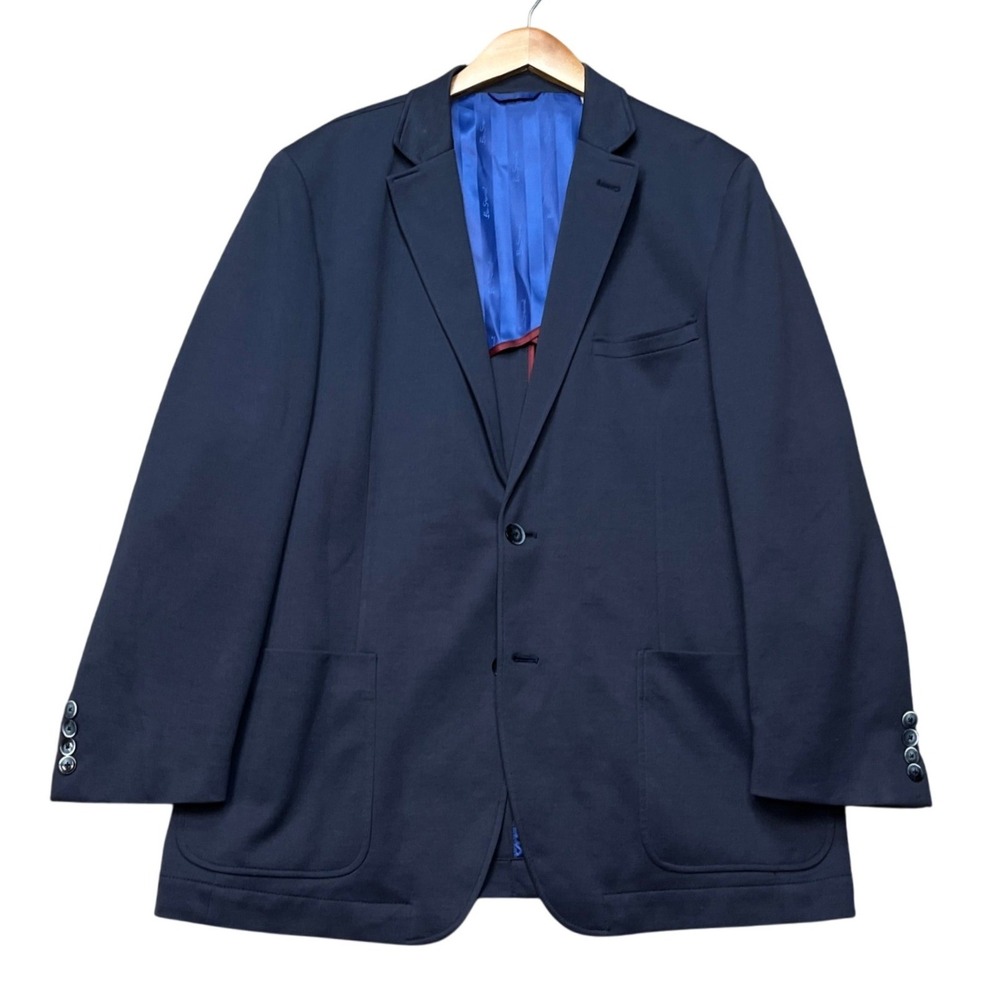 Ben Sherman Blazer Mens 42R Navy Blue Single Breasted Two Button Sport Coat